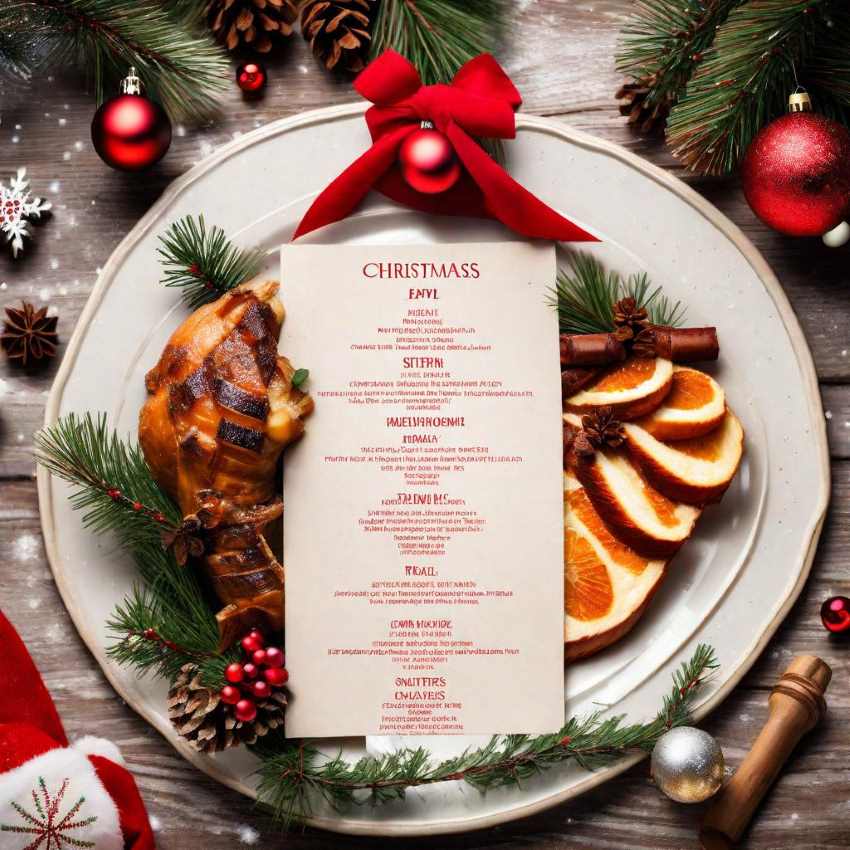 Christmas party menu